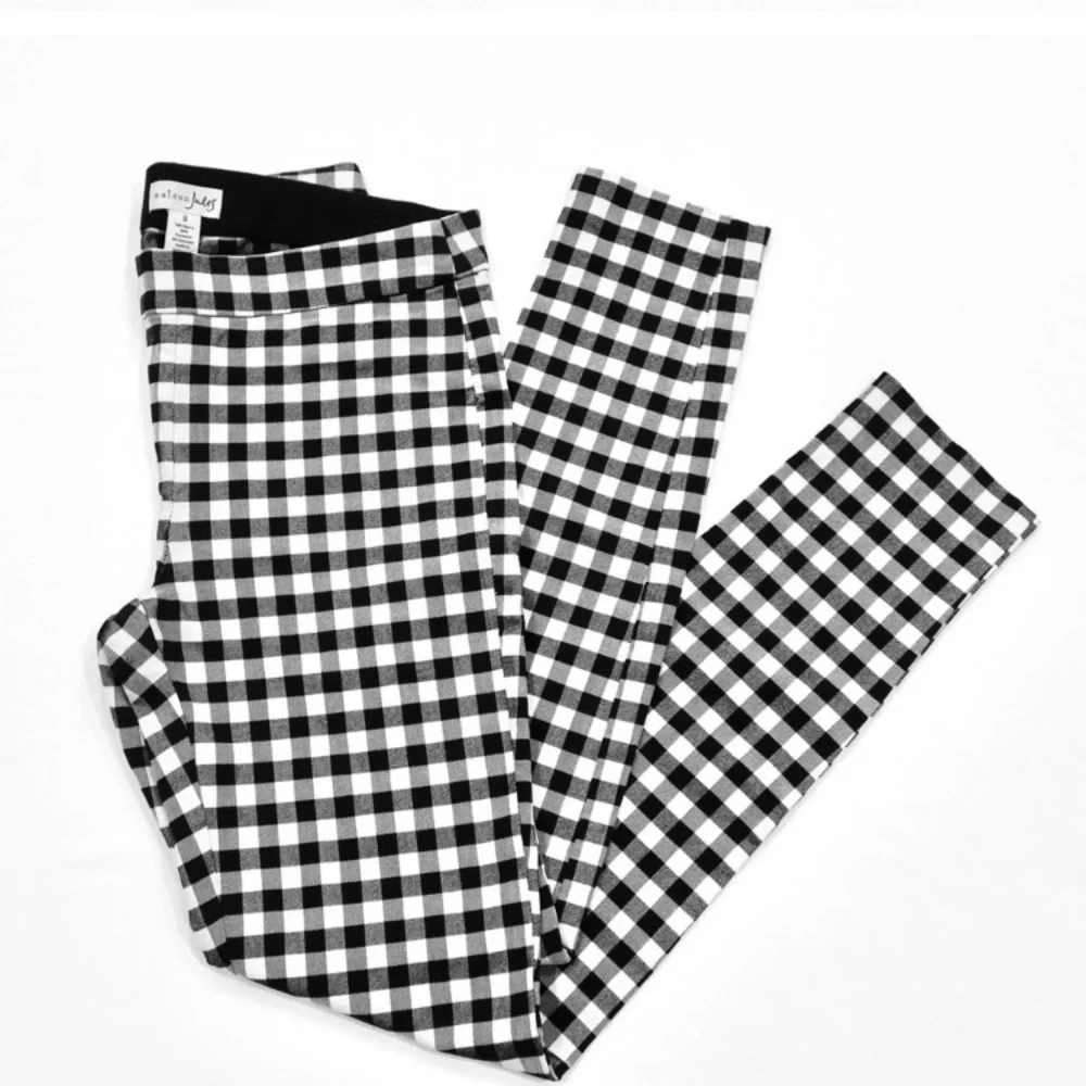 Maison Jules black and white checkers Gingham style size 18 stretch NWT - Picture 3 of 3